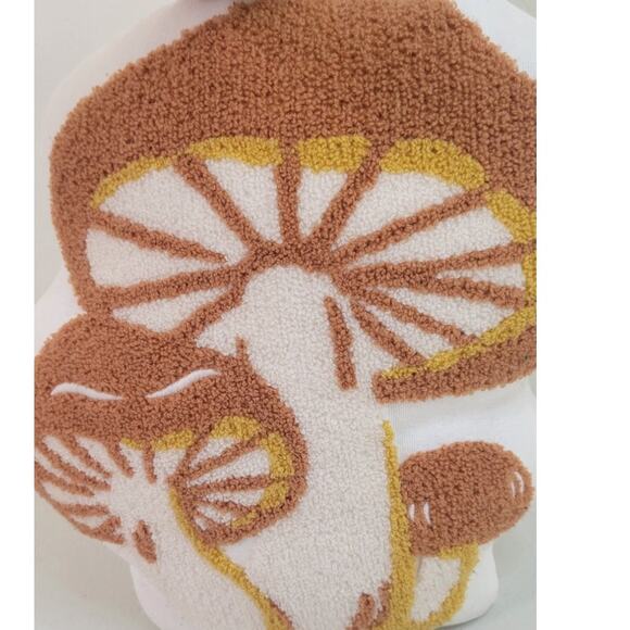 Mushroom Pillow Small 14x12x4 inches Boho Cottage Core Hippie Throw Pillow NWOT - Picture 2 of 6